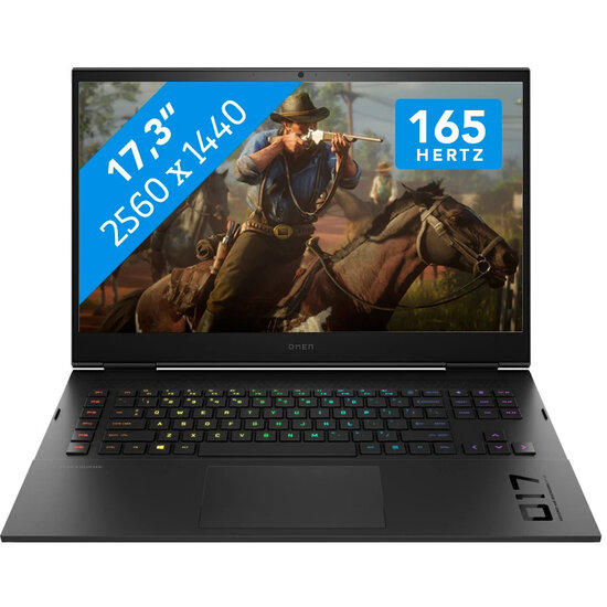 HP NBR 17.3" QHD PC i7-12800HX 32G 1T SSD W11 NL-F Omen 17-ck1036nb / Zwart / Ontsp / 16Gb RTX3080ti