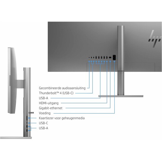 HP DTR 27" UHD HP Envy AllinOne 27-cp0350nd i7-12700 16G 1T SSD W11 NL / 4K / Zwart / Ontsp / 4Gb RTX3050