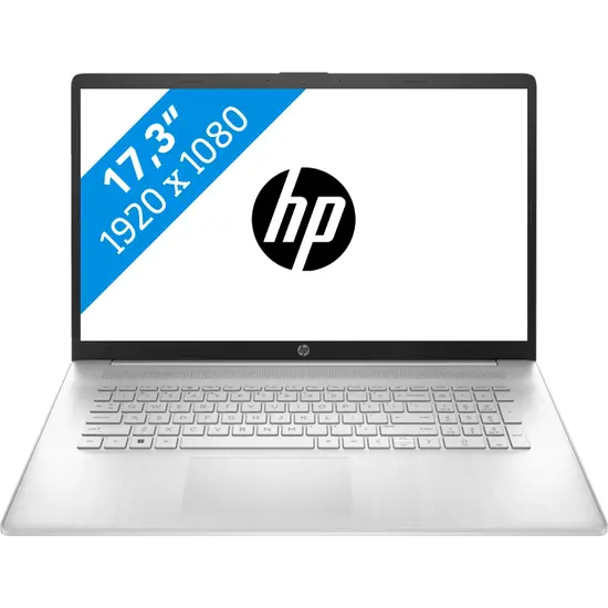 HP NBR 17.3" FHD AMD Ryzen 5 5500U 8G 512G SSD W11 NL-F 17-cp0140nb / Zilver / Ontsp / AMD