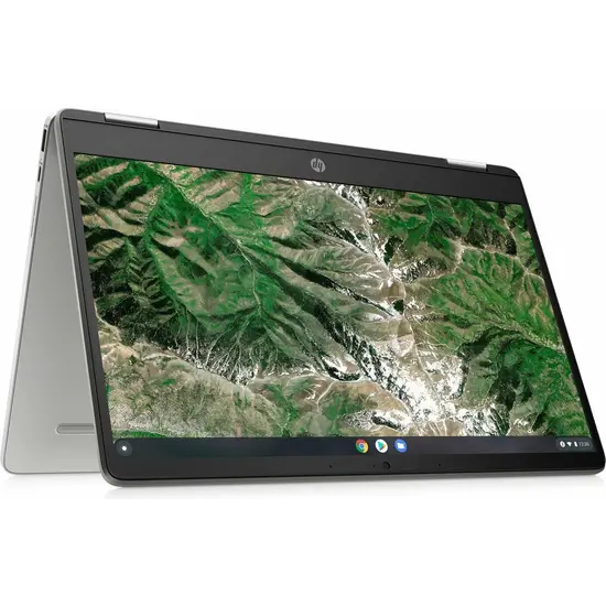 HP NBR 14.0" FHD Cel N4120 4G 64G eMMC Chrome NL-F TS x360 14a-ca0015nb / Zilver / Ontsp / GMA