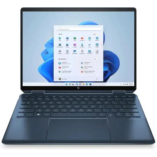 HP NBR 13.5" 3K2K PC i7-1355U 16G 1T SSD W11 NL-F TS Spectre x360 14-ef2002nb / Blauw / OLED / Ontsp / GMA