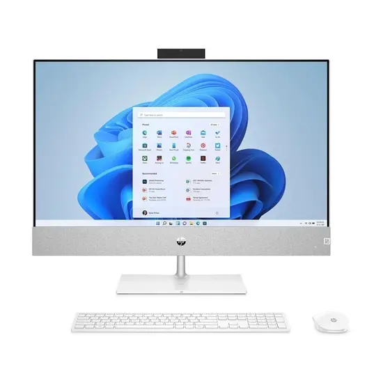 HP DTR 27" QHD Pavilion AllinOne 27-ca2160nd i7-13700T 16G 1T SSD W11 NL / Wit / Ontsp / 4Gb RTX3050