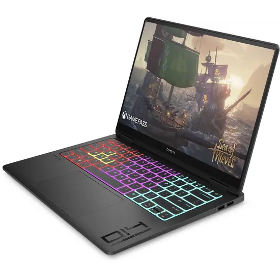 HP NBR 14.0" 2.8K Intel Core Ultra 7-255H 32G 2T SSD W11 NL Omen Transcend 14-fb1002nb / Zwart / OLED / 8Gb RTX5060