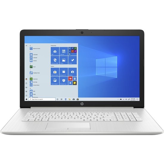 HP NBR 17.3" HD PC i3-1005G1 8G 512G SSD DVDR W10 NL 17-by3810nd / Zilver / Ontsp / GMA