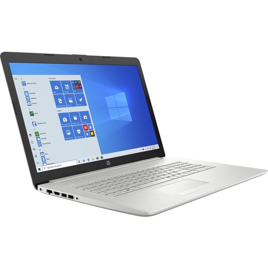 HP NBR 17.3" HD PC i3-1005G1 8G 512G SSD DVDR W10 NL 17-by3810nd / Zilver / Ontsp / GMA