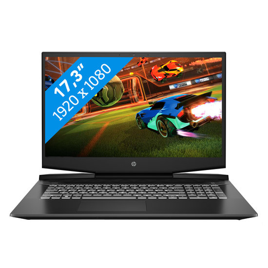 HP NBR 17.3" FHD PC i7-10750H 16G 1T 256G SSD W10 NL 17-cd1982nd / Zwart / Ontsp / 4Gb