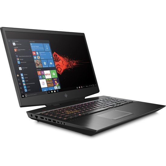 HP NBR 17.3" FHD PC i7-9750H 16G 1T 512G SSD W10 NL Omen 17-cb0670nd / Zwart / Ontsp / 6Gb
