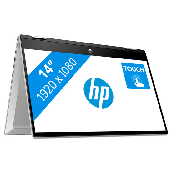 HP NBR 14.0" FHD PC i5-1035G1 8G 512G SSD W10 NL TS x360 14-dw0955nd / Zilver / GMA