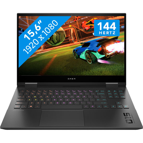 HP NBR 15.6" FHD PC i7-10750H 16G 1T SSD W10 NL Omen 15-ek0992nd / Zwart / Ontsp / 6Gb