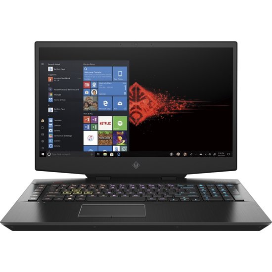 HP NBR 17.3" FHD PC i7-10750H 16G 1T SSD W10 NL Omen 17-cb1185nd / Zwart / Ontsp / 8Gb