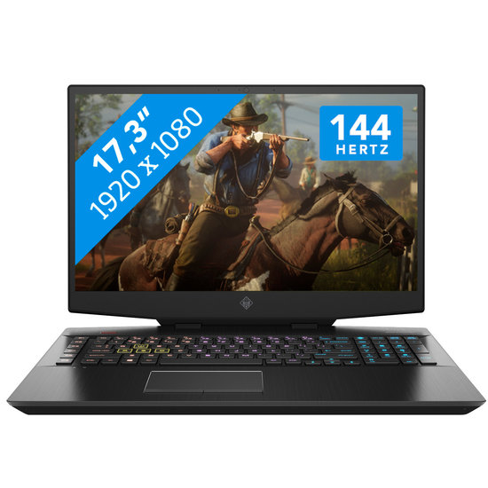 HP NBR 17.3" FHD PC i7-10750H 16G 1T SSD W10 NL Omen 17-cb1981nd / Zwart / Ontsp / 6Gb