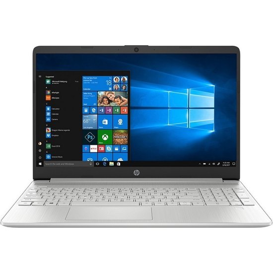 HP NBR 15.6" FHD PC i7-1065G7 8G 512G SSD W10 NL 15s-fq1986nd / Zilver / Ontsp / GMA