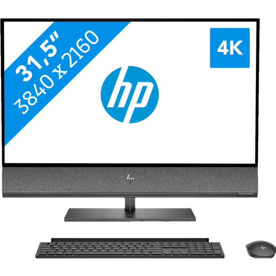 HP DTR 31.5" UHD HP Envy AllinOne 32-a1300nd i9-10900 32G 2T 1T SSD 32G OP W10 NL / 4K / Zwart / Ontsp / 8Gb