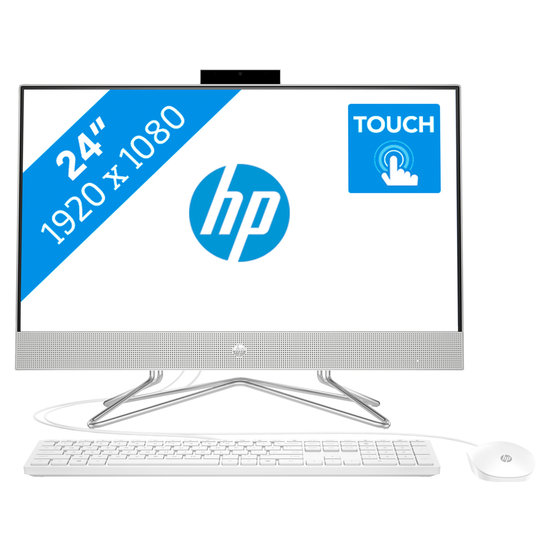 HP DTR 23.8" FHD AllinOne 24-dp1003nd i3-1115G4 8G 512G SSD W10 NL TS / Zilver / Ontsp / GMA