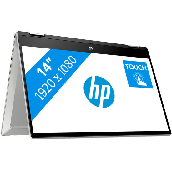 HP NBR 14.0" FHD PC i3-1005G1 4G 128G SSD W10 NL TS x360 14-dw0800nd / Zilver / GMA