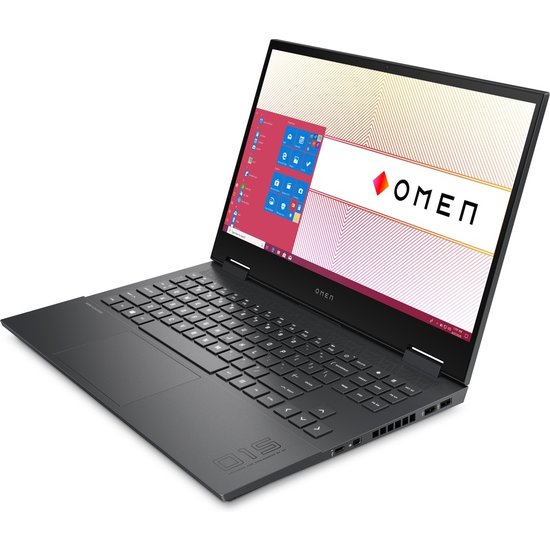 HP NBR 15.6" FHD AMD Ryzen 7 4800H 16G 512G SSD W10 NL Omen 15-en0800nd / Zwart / Ontsp / 4Gb