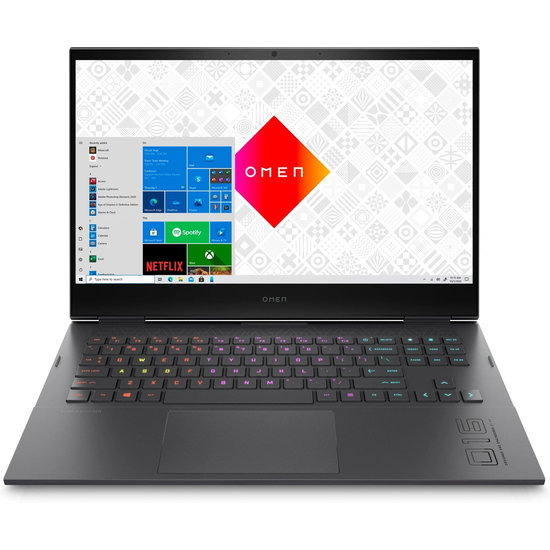 HP NBR 16.1" FHD AMD Ryzen 9 5900HX 32G 1T SSD W10 NL Omen 16-c0120nd / Zwart / Ontsp / 8Gb RX6600M