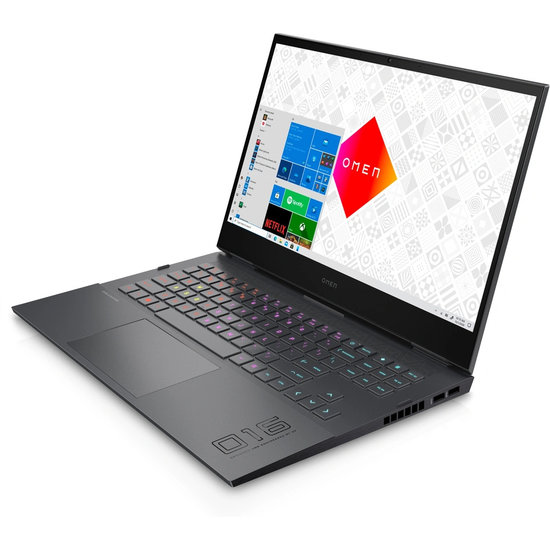 HP NBR 16.1" FHD AMD Ryzen 9 5900HX 32G 1T SSD W10 NL Omen 16-c0120nd / Zwart / Ontsp / 8Gb RX6600M