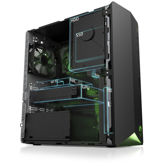 HP DTR AMD Ryzen 5 5600G 16G 1T 256G SSD W10 NL TG01-2320nd / Zwart / 12Gb