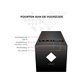 HP DTR AMD Ryzen 9 5900X 32G HyperX 1T 512G SSD W10 NL GT12-1545nd / Zwart / 12Gb AMD RX6700XT