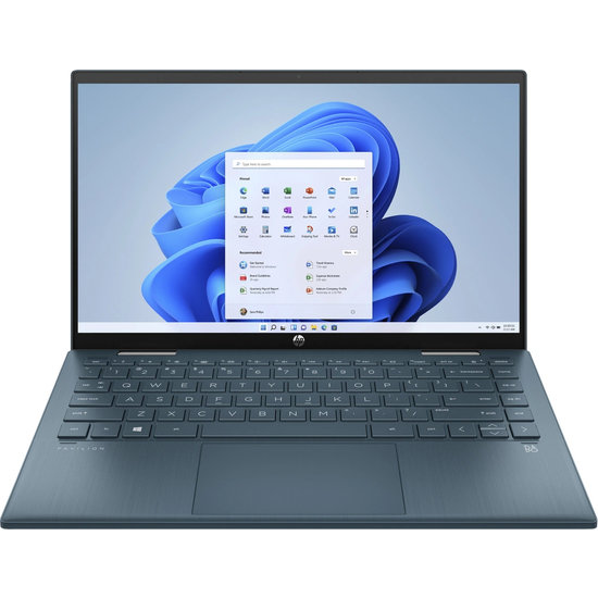 HP NBR 14.0" FHD Pent Gold 7505 4G 128G SSD W10 NL TS x360 14-dy0115nd / Blauw / GMA