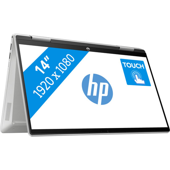 HP NBR 14.0" FHD PC i5-1235U 16G 512 SSD W11 NL TS Pavilion x360 14-ek0955nd / Zilver / Ontsp / GMA