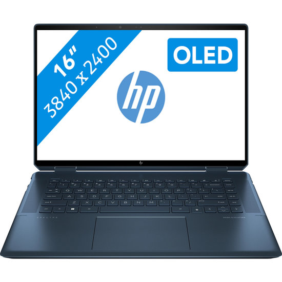 HP NBR 16.1" UHD+ PC i7-1260P 32G 1T SSD W11 NL TS Spectre x360 16-f1995nd / Zwart / OLED / Ontsp / 4Gb Arc A370M