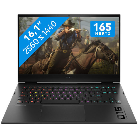 HP NBR 16.1" QHD PC i7-12700H 32G 1T SSD W11 NL Omen 16-b1977nd / Zwart / Ontsp / 8Gb RTX3070