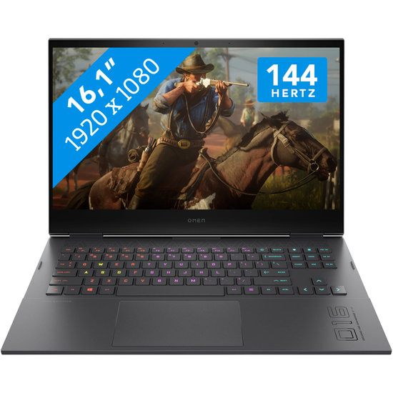 HP NBR 16.1" FHD AMD Ryzen 9 5900HX 32G 1T SSD W10 NL Omen 16-c0280nd / Zwart / Ontsp / 8Gb RTX3070