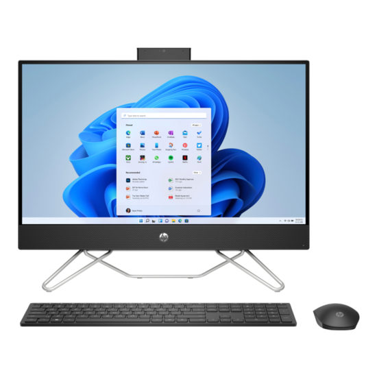 HP DTR 23.8" FHD Pavilion AllinOne 24-cb0000nb AMD Ryzen 5 5500U 8G 512G SSD W11 NL-F / Zwart / Ontsp / AMD