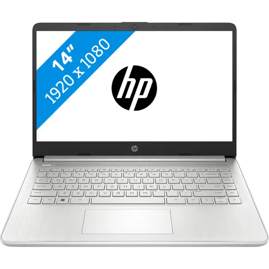 HP NBR 14.0" FHD AMD Ryzen 7 5700U 16G 1T SSD W11 NL 14s-fq1972nd / Zilver / Ontsp / AMD