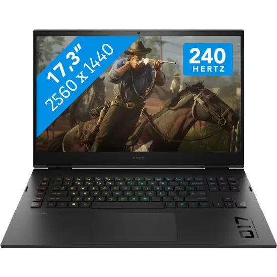HP NBR 17.3" QHD PC i9-13900HX 32G 2T SSD W11 NL Omen 17-ck2990nd / Zwart / Ontsp / 16Gb RTX4090