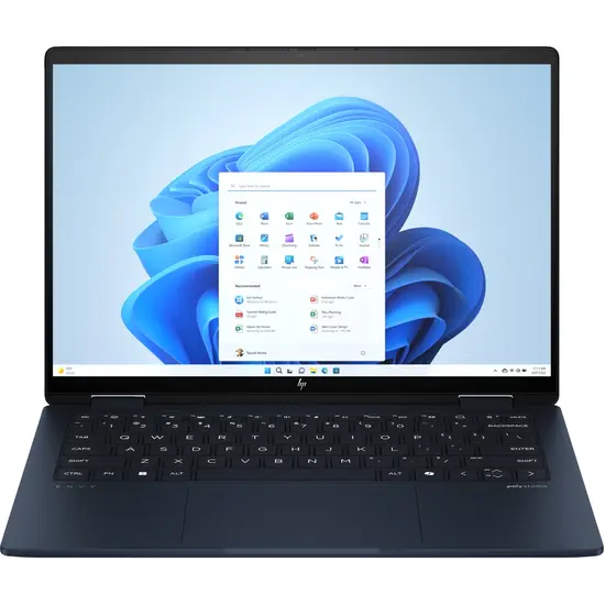 HP NBR 14.0" 2.8K Intel Core Ultra 7-155U 16G 1T SSD W11 NL TS x360 14-fc0060nd / Blauw / OLED / GMA