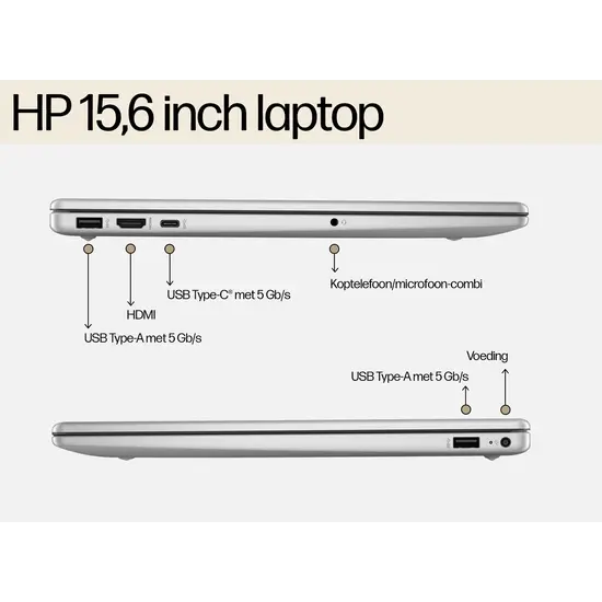 HP NBR 15.6" FHD Intel Core i7-1355U 16G 1T SSD W11 NL 15-fd0672nd / Zilver / Ontsp / 2Gb MX570A