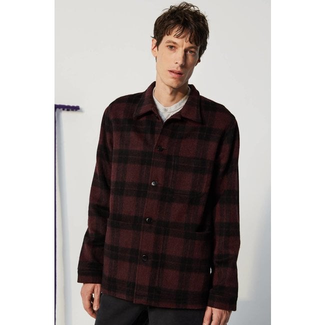 burgundy work jacket