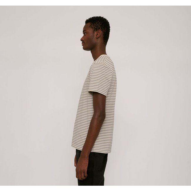 Organic Basics Organic Cotton Tee - Grey Stripe
