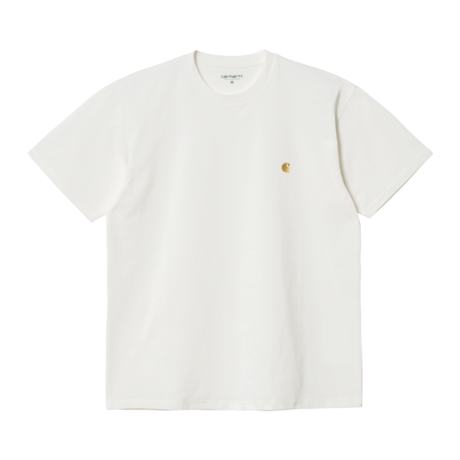 Carhartt WIP S/S Chase T-Shirt - White / Gold