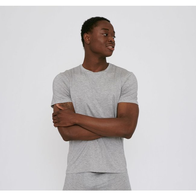 Organic Basics TENCEL™ Lite Crew Tee - Grey Melange