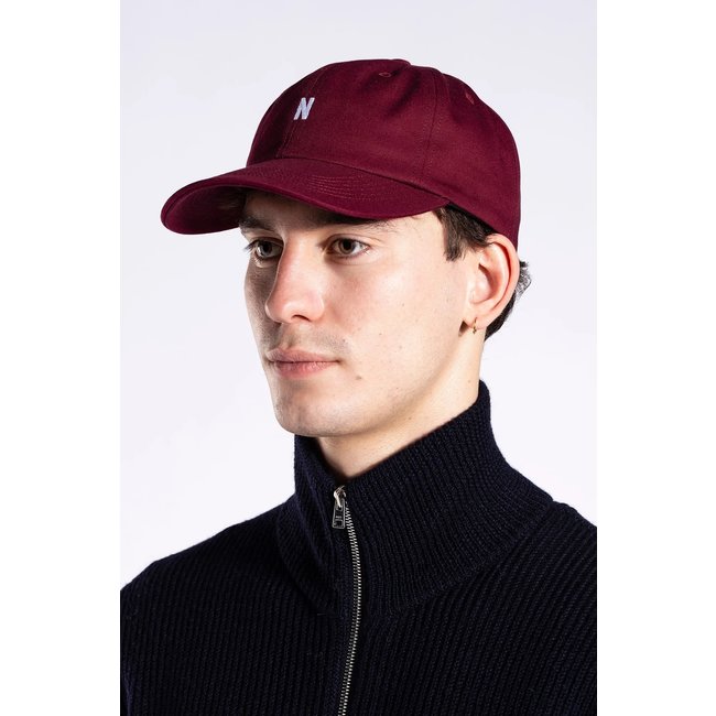 Norse Projects Twill Sports Cap - Burgundy