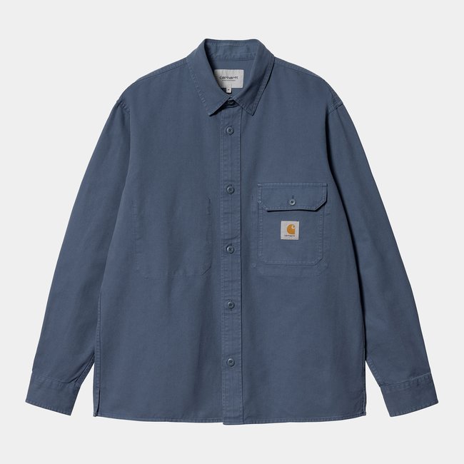 Carhartt WIP Reno shirt Jac - Storm Blue garment dyed