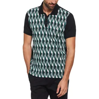 Original Penguin Jacquard Front Diamond Geo Polo Shirt