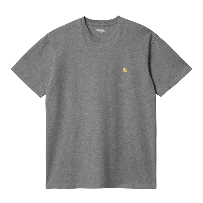 Carhartt WIP S/S Chase T-Shirt - Dark Grey Heather / Gold