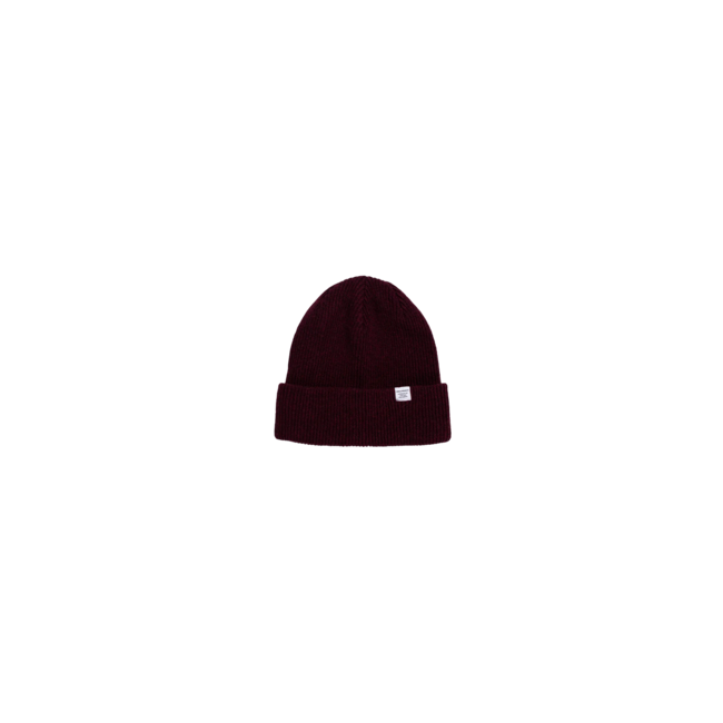 Norse Projects Merino Lambswool Beanie - Burgundy