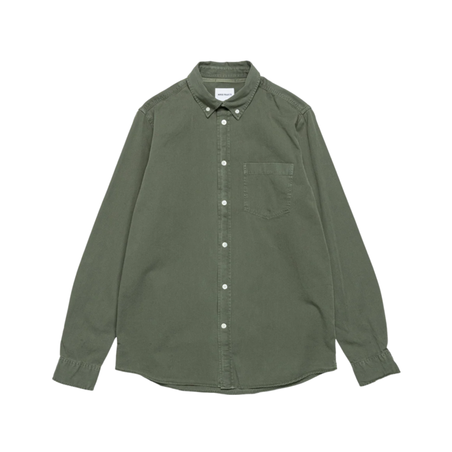 Norse Projects Anton Light Twill Shirt - Spruce Green