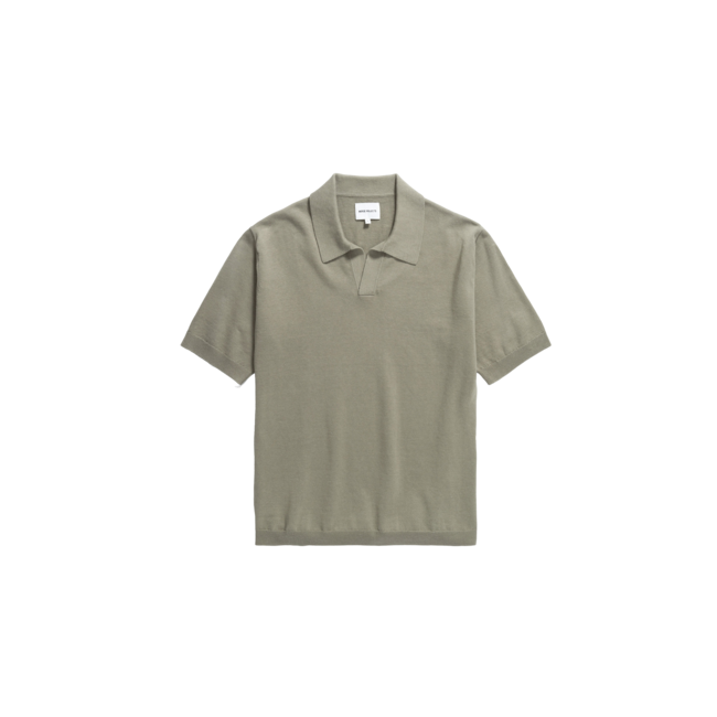Norse Projects Leif Cotton Linen Polo - Clay