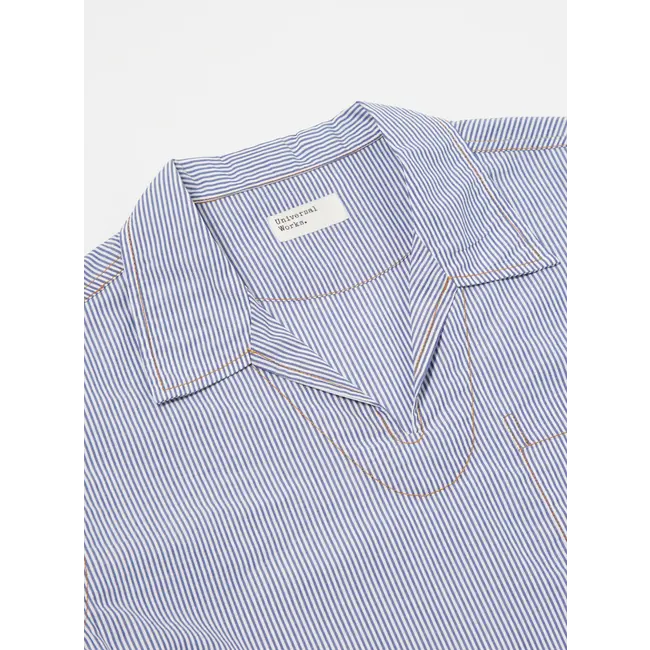 Universal Works Overhead Shirt - Navy / White