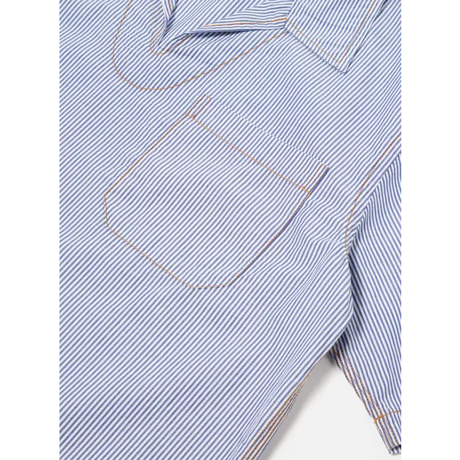 Universal Works Overhead Shirt - Navy / White