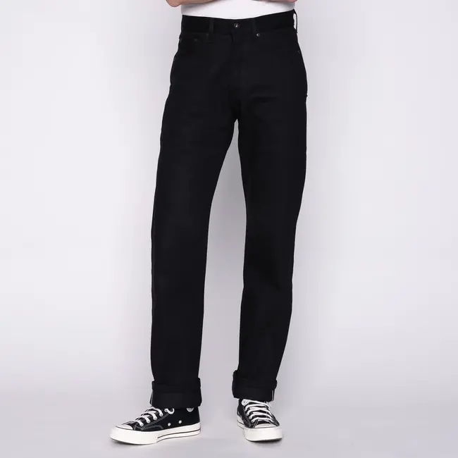 Naked and Famous Denim True Guy - Solid Black Selvedge
