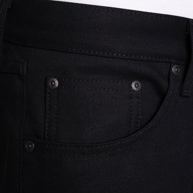 Naked and Famous Denim True Guy - Solid Black Selvedge