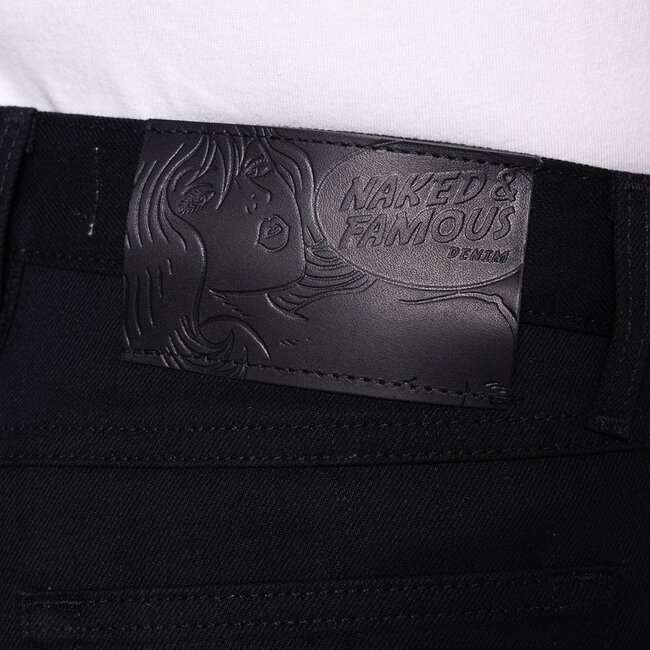Naked and Famous Denim True Guy - Solid Black Selvedge